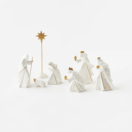 Nativity - Glazed Porcelain - 2" - 6.5" - (Set of 7)