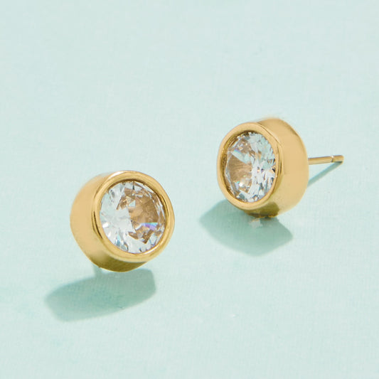 SPT E Lighthouse Stud Earring - Gold - CZ