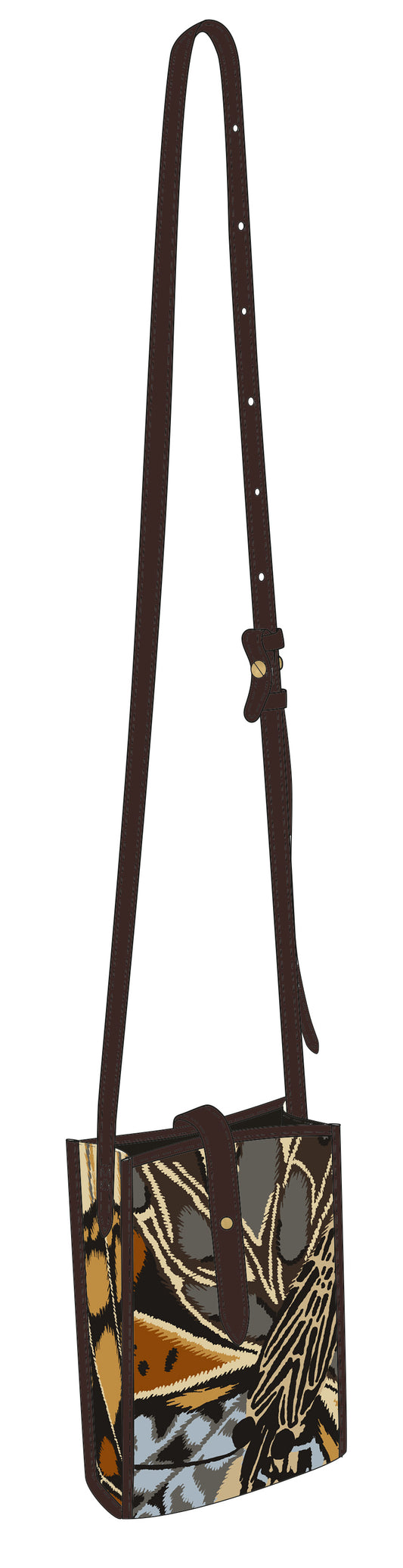 IIE Crossbody - Caprice Papillons - Natural