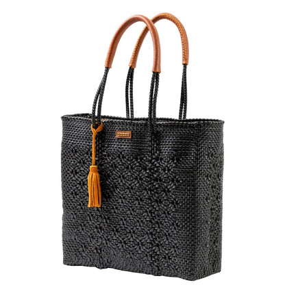 Shoulder Tote Multi Diamond Black
