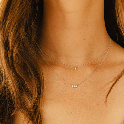 DRD Ava Bea Bar Necklace - WG