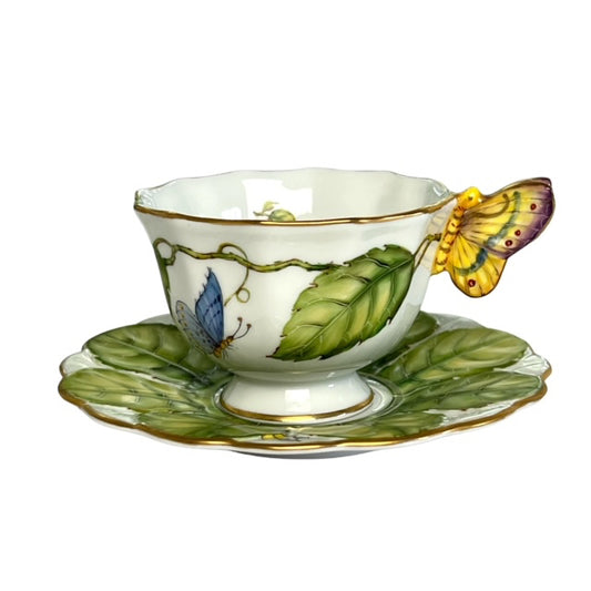 Butterfly Handle Tea Cup & Saucer 4oz