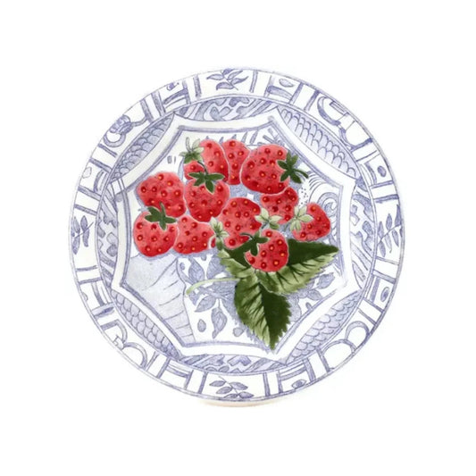 Oiseau Blue - Strawberries - Dessert Plate 8.5"