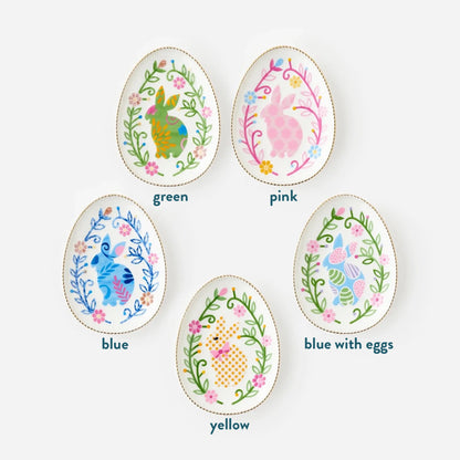 Ceramic Bunny Egg Dish 6"
