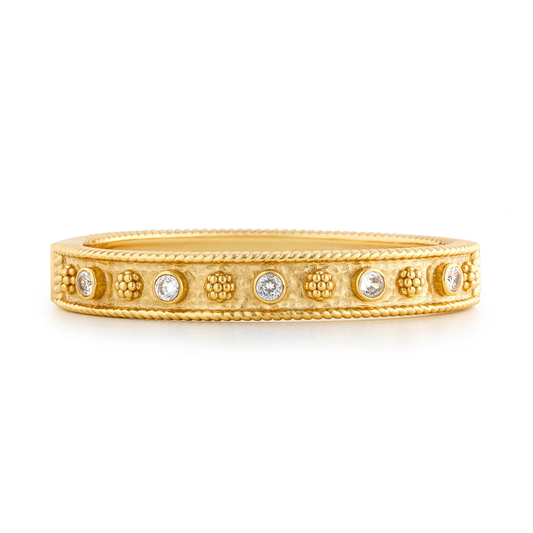 Berry - Gem Classic Hinged Bangle - Clear Cubic Zirconia