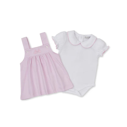 Springtime Bunny Fun - Jumper Set - Pink & White