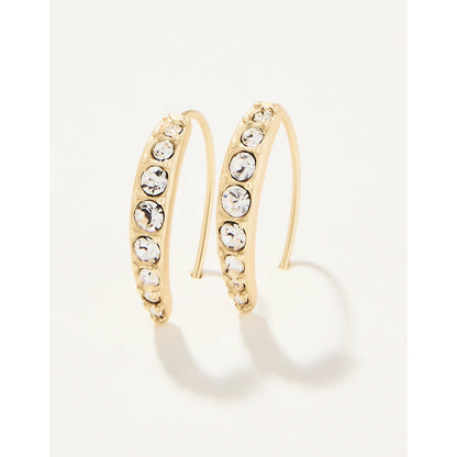 SPT E Sparkle Arc Hoop Earrings - Small - Crystal