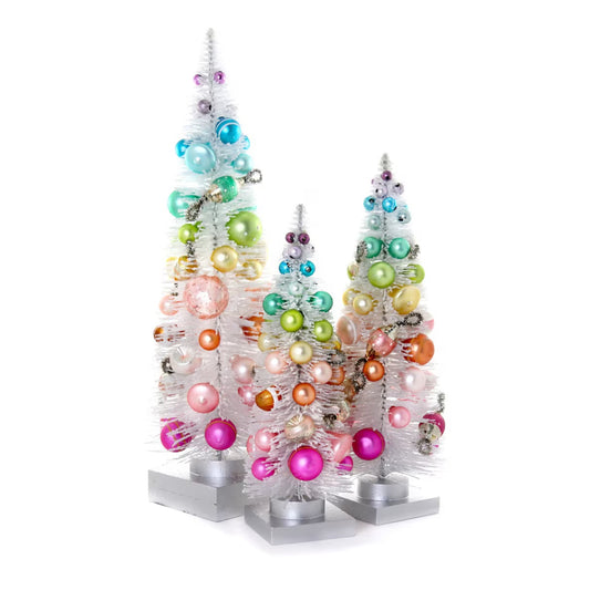 CFC Rainbow Trees - Set of 3 - White 18.5"
