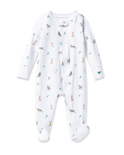 Baby's Pima Footie Romper - Jingle Paws