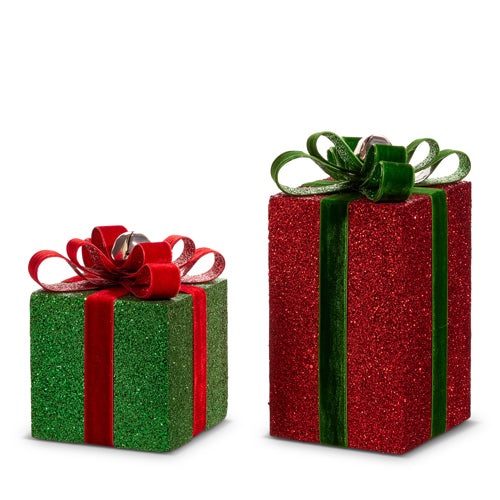 RZI Red and Green Packages with Bell 9.5" Set/2