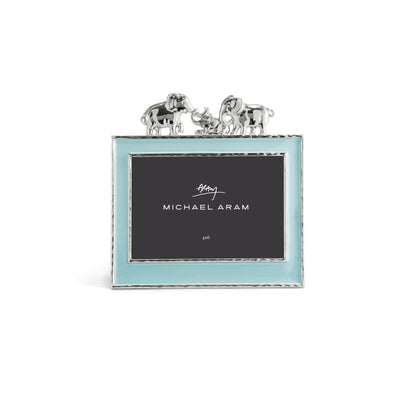 Elephant - Blue Enamel Frame - 4x6