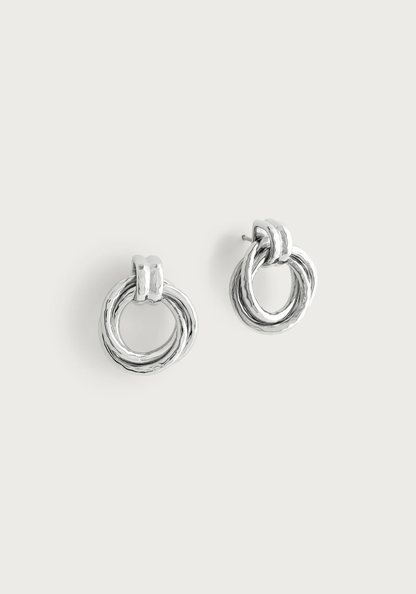 Neptune - Triple Ring Earrings in Silver