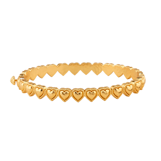 Love - Petite Hinged Bangle - S/M - Gold