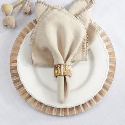 Ribbed Napkin Ring - Gold