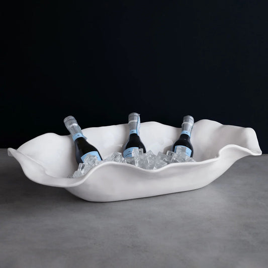 Vida - Havana - Extra Large Oval Centerpiece in White 24"