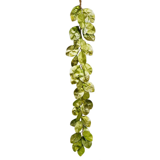 Bright Green Magnolia Leaf Garland 5'