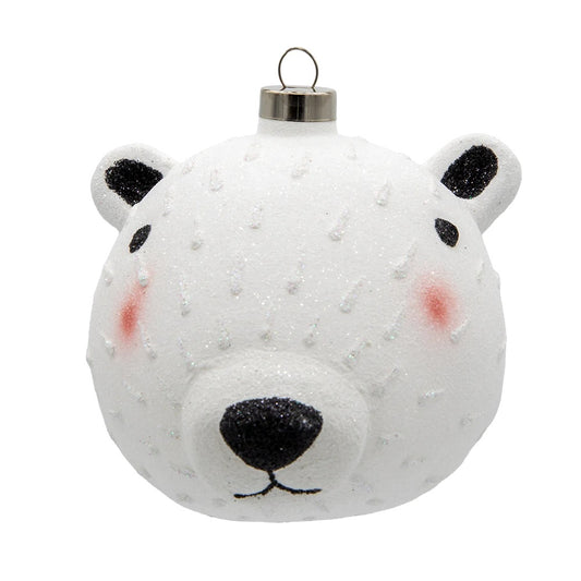 K&A Polar Bear Head Ornament