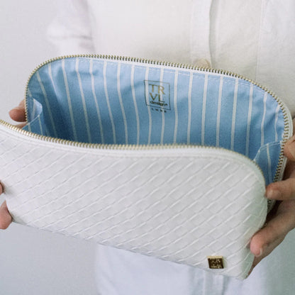 Luxe Duo Case - Woven Blanc