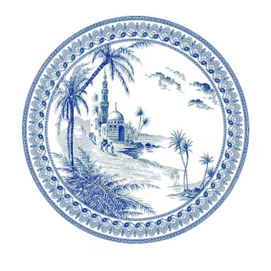 Les Depareillees - Vues d'Orient - Blue - Dinner Plate 10.5"