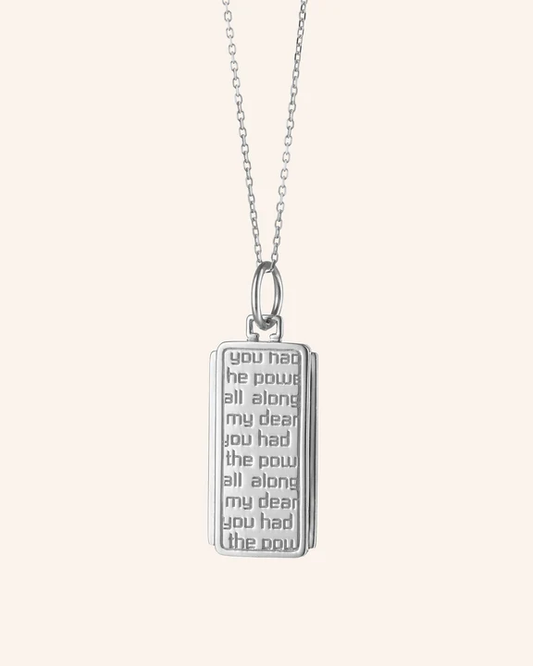 Sterling Silver Necklace with "You Had The Power All Along" Pendant - 22"