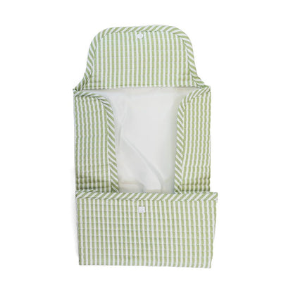 Quilted Stroller Bag Bundle - 3 Pc - Pimlico Stripe - Sage