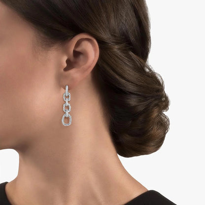 MAR-E Enchanted Forest Link Sterling Earrings with Diamonds