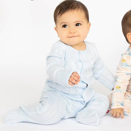 Love Lines - Blue Pointelle - Magnetic Footie