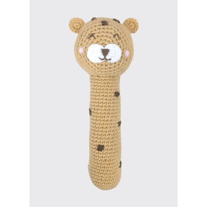 Crochet Stick Rattle - Cecile Cheetah