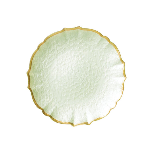 VTR Baroque Glass - Salad Plate - Pistachio - 8.5"