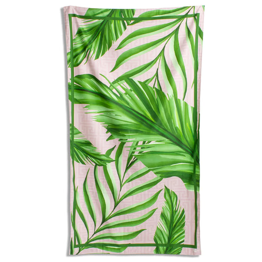 Copacabana Giant Beach Towel - Pink/Green - 40x70