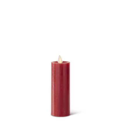 KKI Burgundy Wax Luminara Slim Indoor Pillar - 4.5"