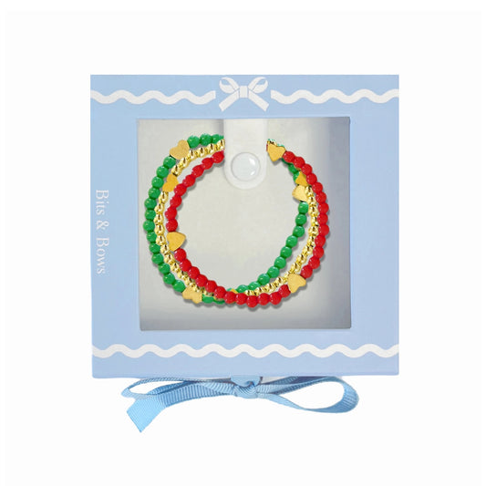 B&B Christmas Hearts Bracelet Set