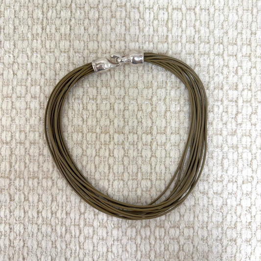 Camo Leather Multi Strand Necklace (Retired)