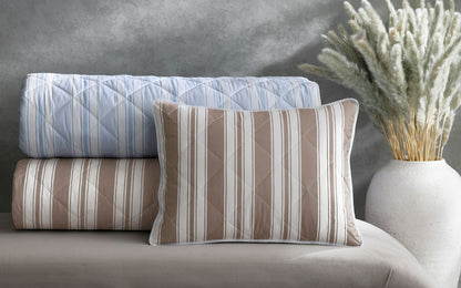 Elio - Quilted Sham - Blue - Euro