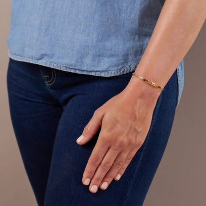 Spirit Bracelet - Gold with Purple & Yellow