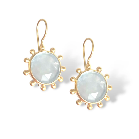 DMD E Doublet Pinwheel Earrings - Mother Of Pearl