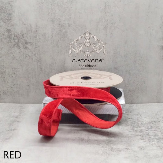 Lush Velvet Matching Dupion Back - Red 1" x 10yds