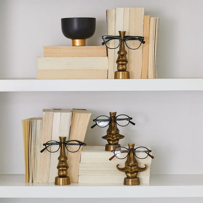 UTM The Eyes Have It - Handlebar Mustache Brass Eyeglass Holder 6"