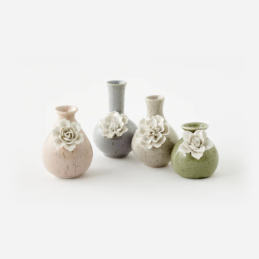 Single Assorted Pastel Small Flower Vase 3" - 5"