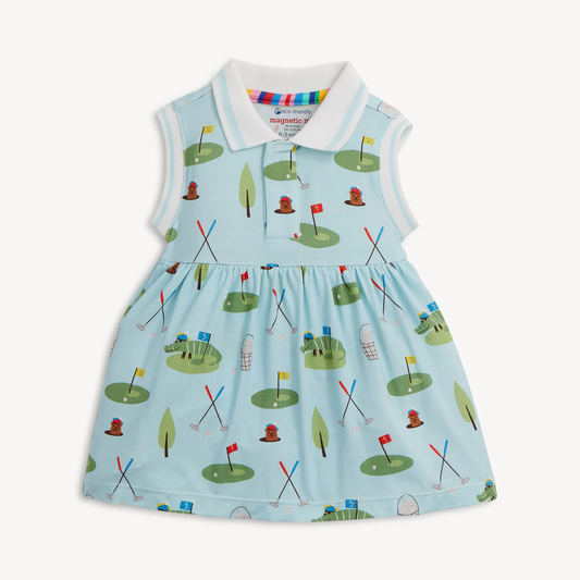 Gopher It - Bodysuit Polo Collar Dress