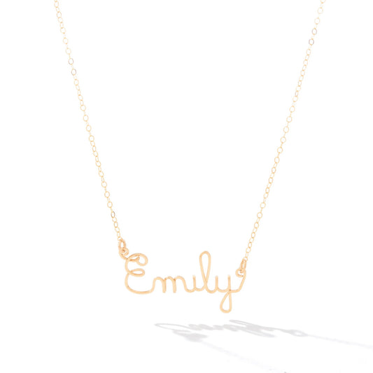 Name Necklace - 14k Gold Wire