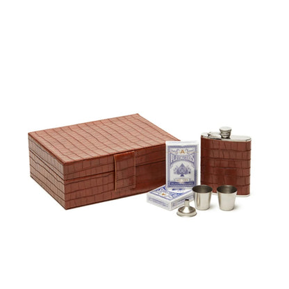 Gamer Flask Set - Brown Croc