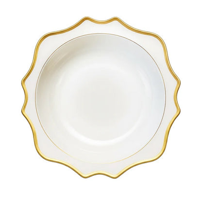 Antique - White & Gold - Serving Bowl 13"