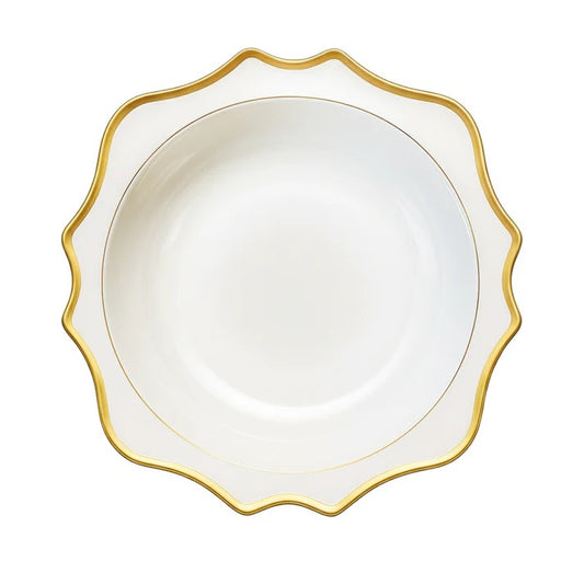 Antique - White & Gold - Serving Bowl 13"