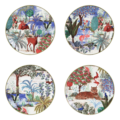 Jardin Du Palais - Set of 4 Canape Plates 6.25"