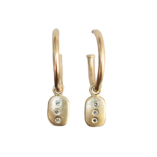 No. 353 Gold Tablet Hoops