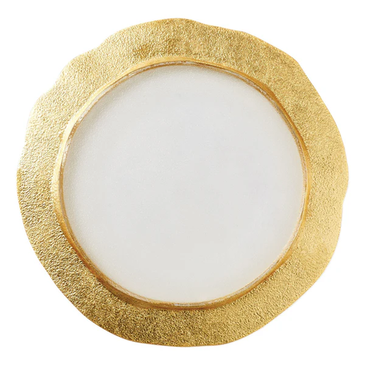 Rufolo Glass - Gold Organic Service Plate/Charger - 12.75"