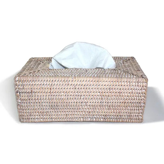 Rectangular Tissue Box - White Wash