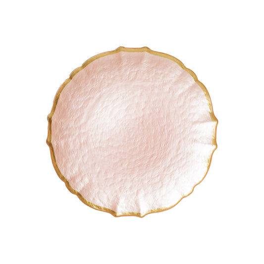 VTR Baroque Glass - Salad Plate - Pink - 8.5"
