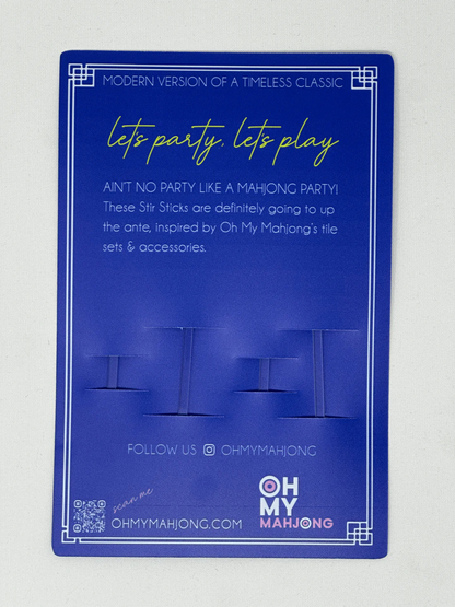 OMM Tile Acrylic Cocktail Stir Sticks